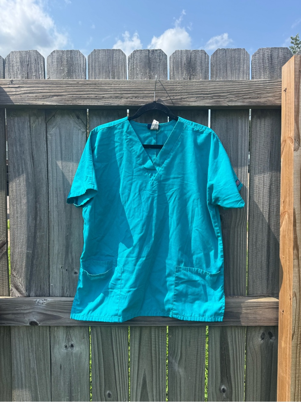 Cherokee Teal V-Neck Short Sleeve Scrub Top